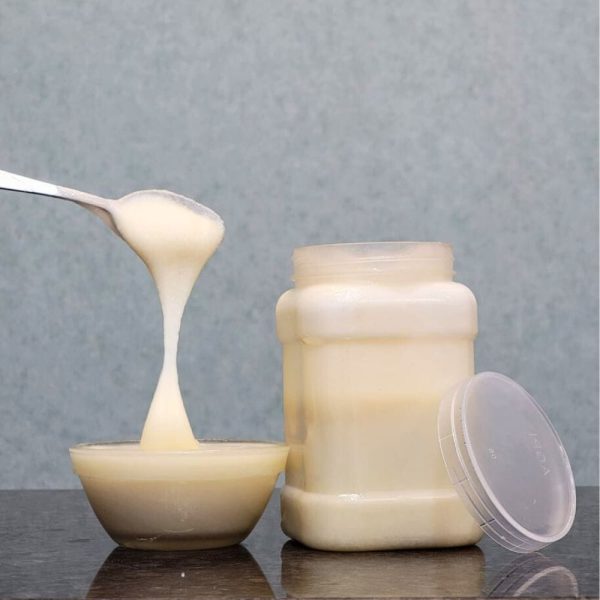 Cream honey Shuddhogram Crystal honey jar Bangladesh Pure creamed honey image Natural honey for winter Healthy cream honey product