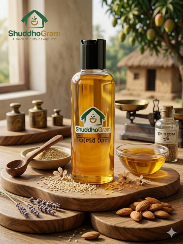 ShuddhoGram Extra Virgin Sesame Oil)