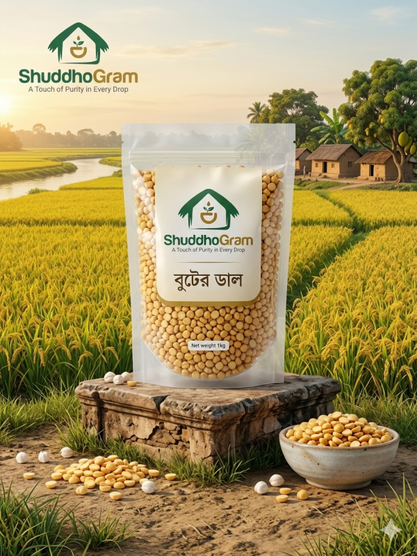 শুদ্ধগ্রাম প্রিমিয়াম বুটের ডাল - বড় দানা ও বাছাইকৃত খাঁটি ডাল | ShuddhoGram Premium Split Chickpeas - Large Grain & Selected Pure Dal