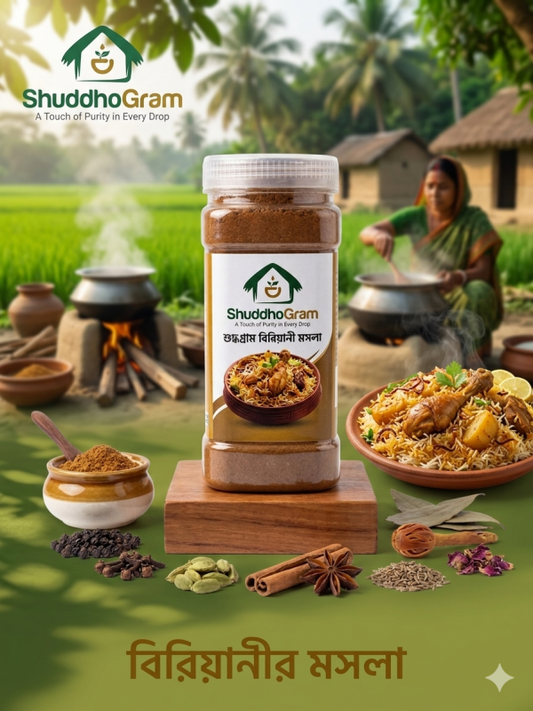 শুদ্ধগ্রাম বিরিয়ানি মসলা দিয়ে তৈরি সুস্বাদু চিকেন বিরিয়ানি - খাঁটি মসলার জাদু | Delicious Chicken Biryani cooked with ShuddhoGram Biryani Masala - Magic of Pure Spices